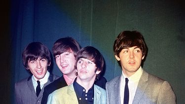 El grupo británico The Beatles durante su primera gira en Estados Unidos. (AP)