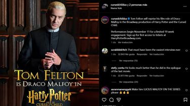 Tom Felton anuncia su regreso al universo de Harry Potter