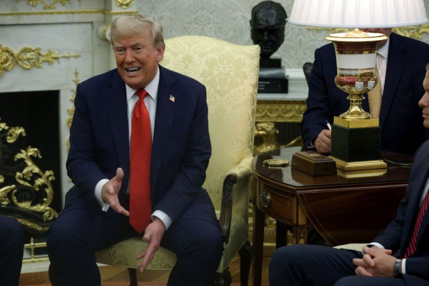 El presidente Donald Trump ofrece declaraciones a la prensa en la Casa Blanca.&nbsp;