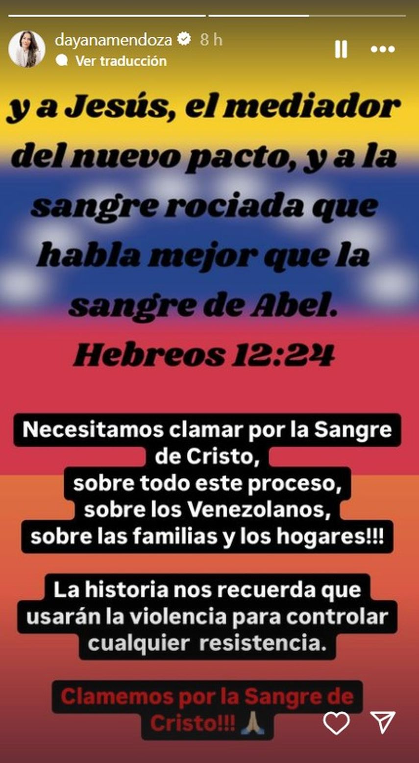 Dayana Mendoza, Miss Universo 2008, se pronuncia tras el fraude electoral en Venezuela.