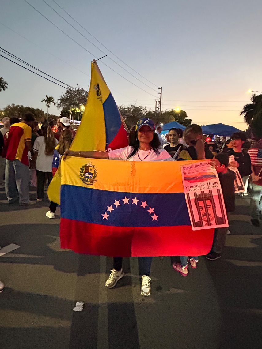 Venezolanos en Miami aliviados tras la captura de Maduro.&nbsp;