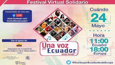 Festival Virtual Solidario Una voz por Ecuador desde Europa