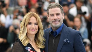 Kelly Preston y John Travolta en el Festival de Cannes, en mayo de 2018.&nbsp;