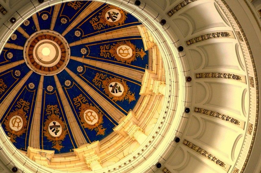 Vista interior de la cúpula del Capitolio de La Habana.