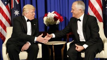 El primer ministro de Australia Malcolm Turnbull y el presidente de EEUU Donald Trump.
