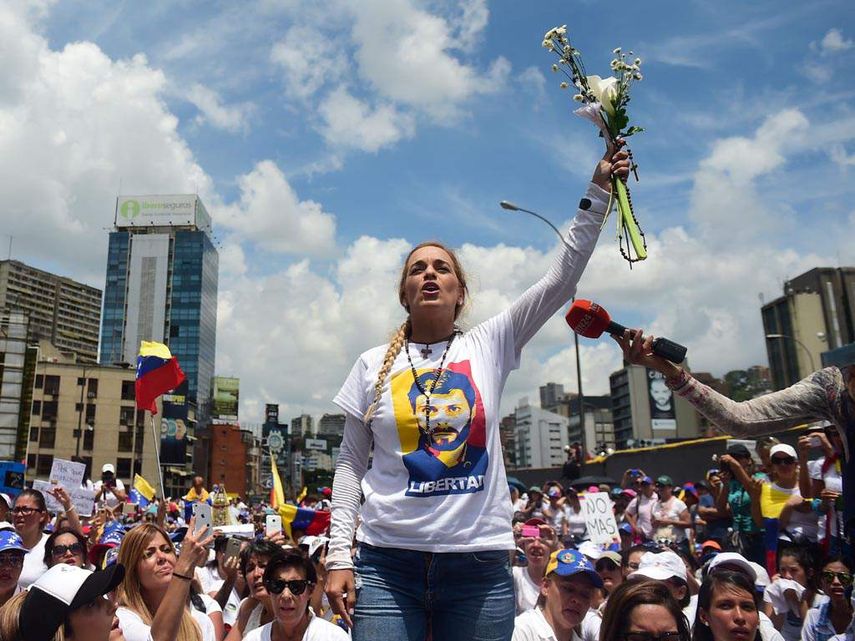 Lilian TIntori, defensora de los derechos humanos y esposa del líder opositor venezolano, Leopoldo López.