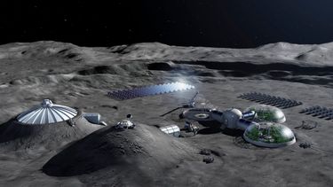As&iacute; podr&iacute;a verse en el futuro una base de investigaciones en la Luna.