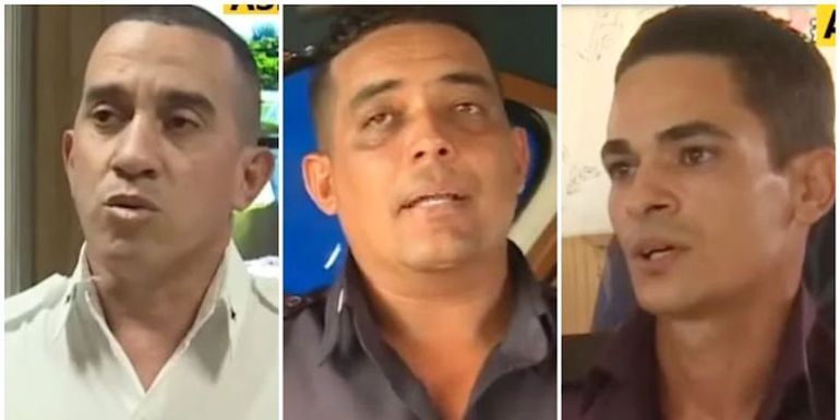 Tres de los militares cubanos incluidos en la lista de represores violentos de la FHRC por el asesinato de migrantes cubanos en Bahía Honda.