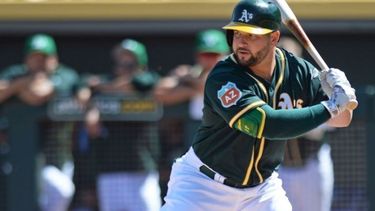 Alonso&nbsp;conectó 22 jonrones esta temporada con los Atléticos.