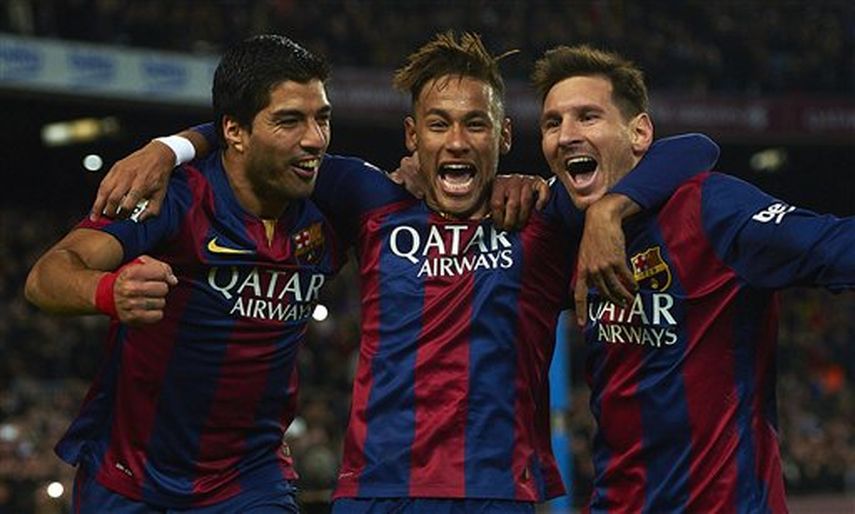 Los azulgrana llegan en gran forma para este partido, apoyados sobre Luis Suárez, Neymar y Messi. (AP)