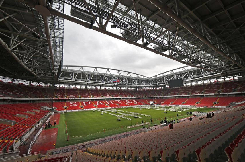 Vista interior del Estadio Spartak en Moscú, una de las sedes para el Mundial de Rusia 2018