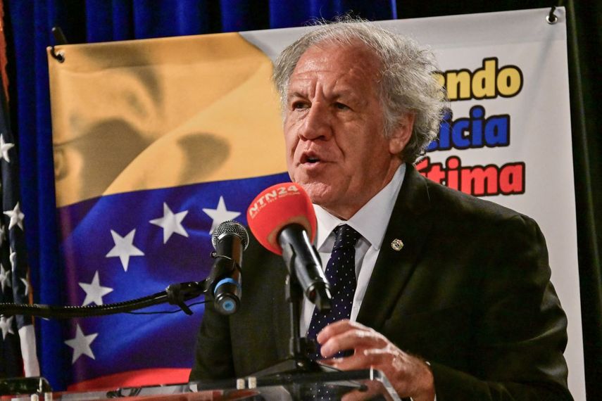 &nbsp;El secretario general saliente de la Organización de Estados Americanos (OEA), Luis Almagro, habla en el Foro Internacional de la Democracia este viernes, en el Museo de la Diáspora Cubana en Miami, Florida.&nbsp;