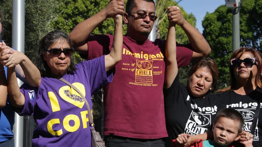 Inmigrantes en Los Ángeles, California.