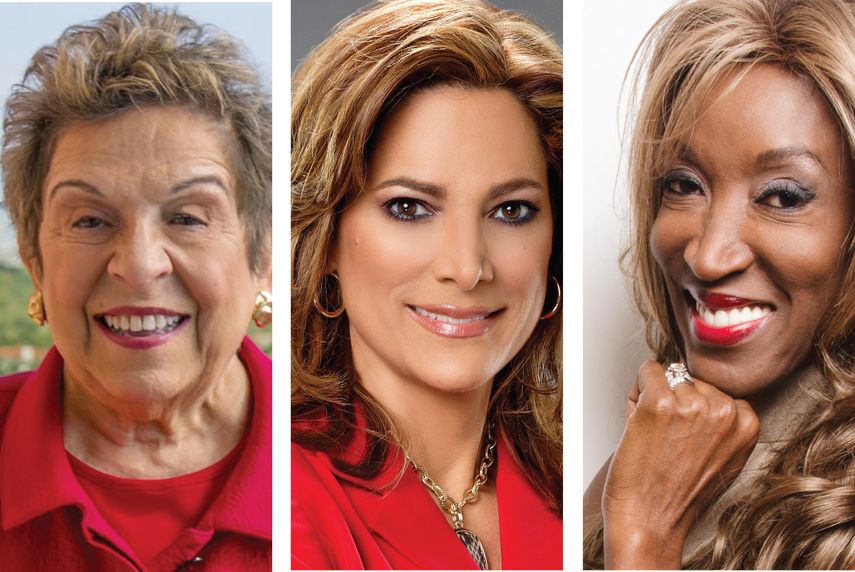 Donna Shalala, María Elvira Salazar y Mayra Joli.