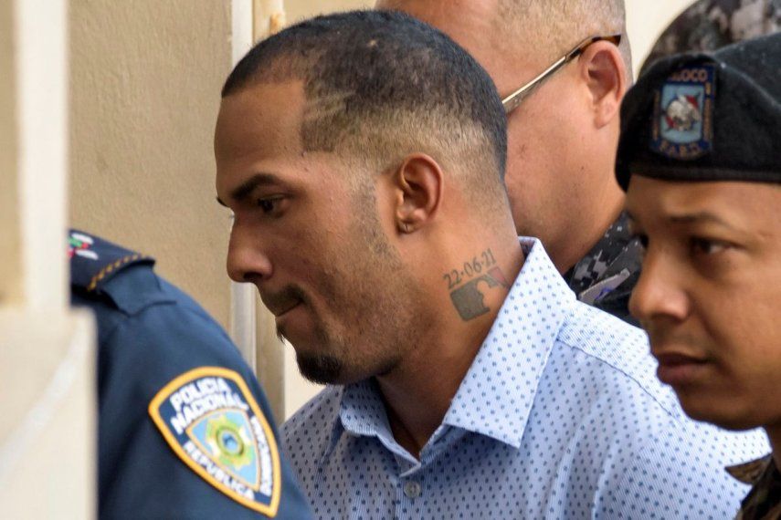 El paracorto dominicano Wander Franco llega a una corte en Puerto Plata, el 5 de enero de 2024.