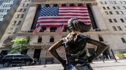 Estatua de la niña frente a la Bolsa de Nueva York.&nbsp;
