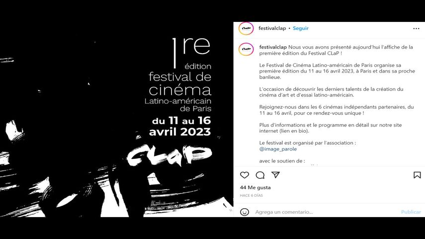 Festival de cine latinoamericano de París 2023.