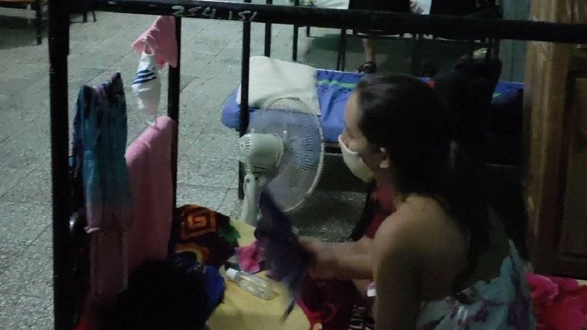 Embarazadas cubanas en un centro de aislamiento en Holguín.&nbsp;
