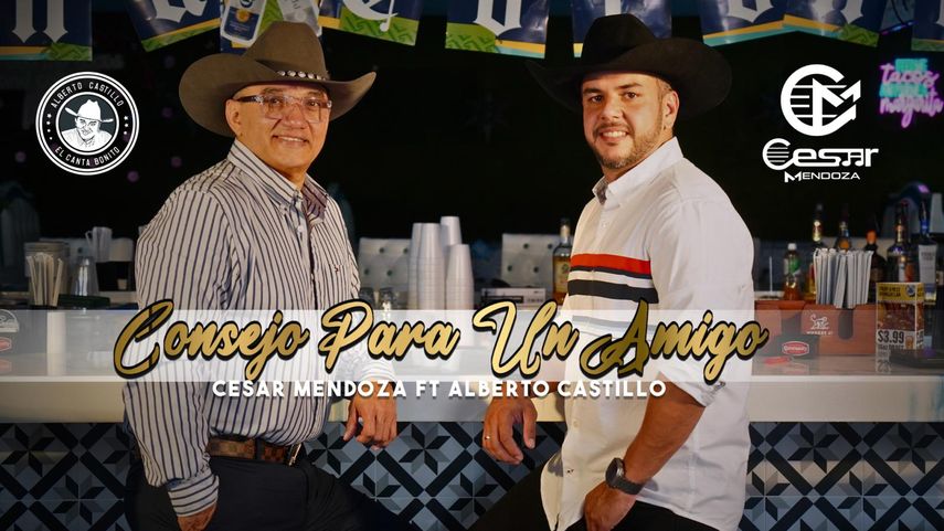 Los cantantes venezolanos César Mendoza y Alberto Castillo.