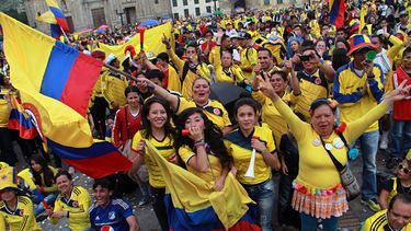 Fanáticos de la selección de futbol de Colombia.&nbsp;