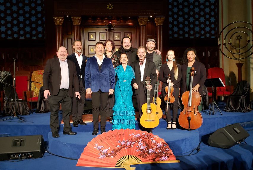 Artistas de la compañía Siempre Flamenco, durante una de las pasadas ediciones del concierto Flamenco Sephardit