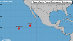 El recién formado huracán Frank ganaba rápidamente fuerza el sábado frente a la costa mexicana del Pacífico, pero estaba lejos de ser una amenaza para tierra.