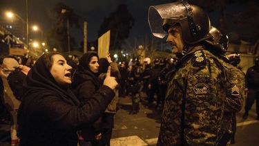 Una vigilia en memoria de la caída del avión ucraniano en Teherán el 11 de enero del 2020. Foto cortesía de la agencia de noticias Iranian Students News Agency (ISNA) . 