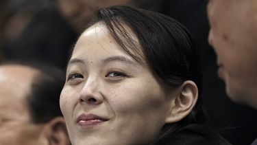 En esta imagen del 10 de febrero de 2018, Kim Yo Jong, hermana del líder norcoreano Kim Jong Un.&nbsp;