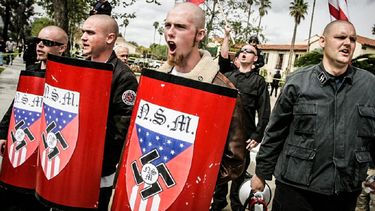 Manifestación de un grupo de nacionalistas blancos en EEUU.
