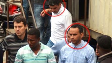 Una imagen publicada en Twitter muestra a los venezolanos que recibieron prisión preventiva en República Dominicana por narcotráfico.