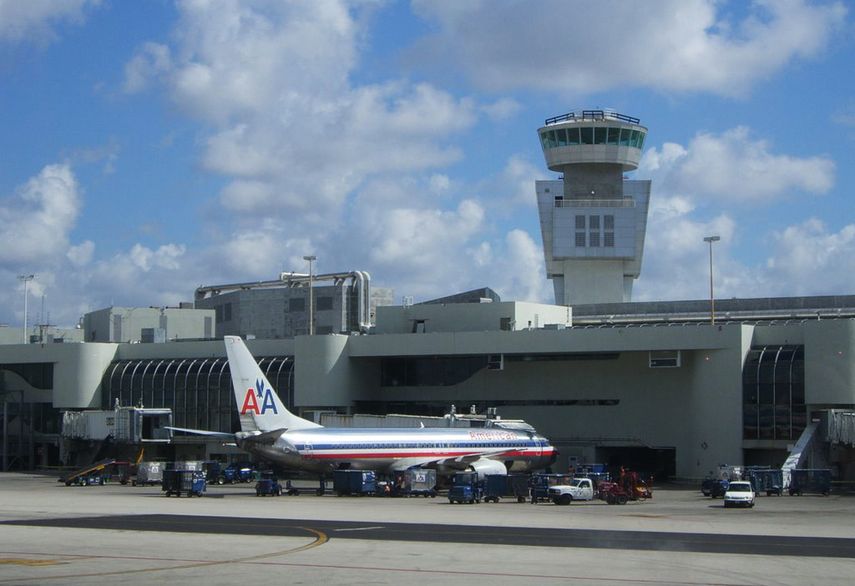 Vista parcial del Aeropuerto Internacional de Miami.