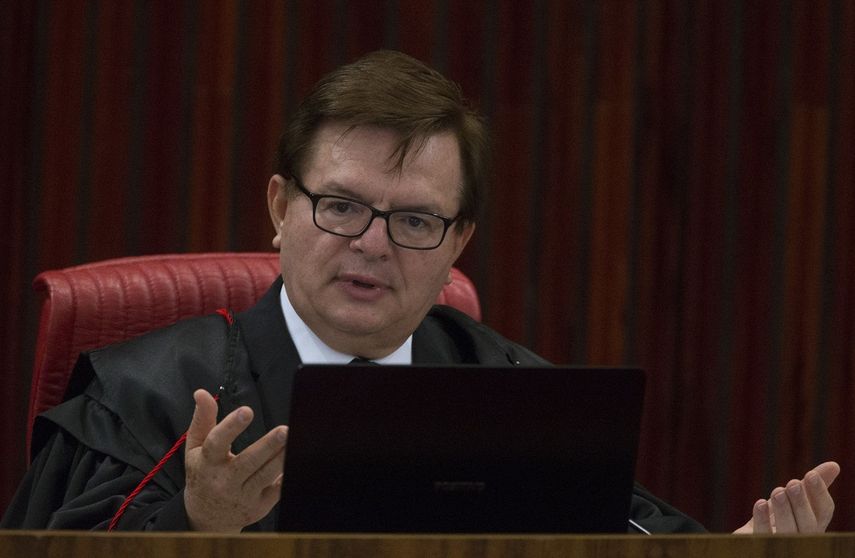 El instructor del caso en la corte electoral de Brasil,&nbsp;Herman&nbsp;Benjamin, participa en el tercer día del juicio por supuesta corrupción en la campaña presidencial que compartieron en 2014 la destituida Dilma Rousseff y el actual mandatario Michel Temer.&nbsp;