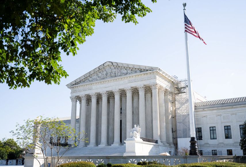 Imagen de la fachada de la Corte Suprema de Estados Unidos en Washington.