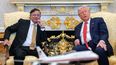 El presidente colombiano Gustavo Petro (izq.) junto al presidente de Estados Unidos, Donald J. Trump, en la Casa Blanca.