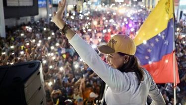 La opositora María Corina Machado encabezó un acto multitudinario en San Cristóbal, en el estado Táchira