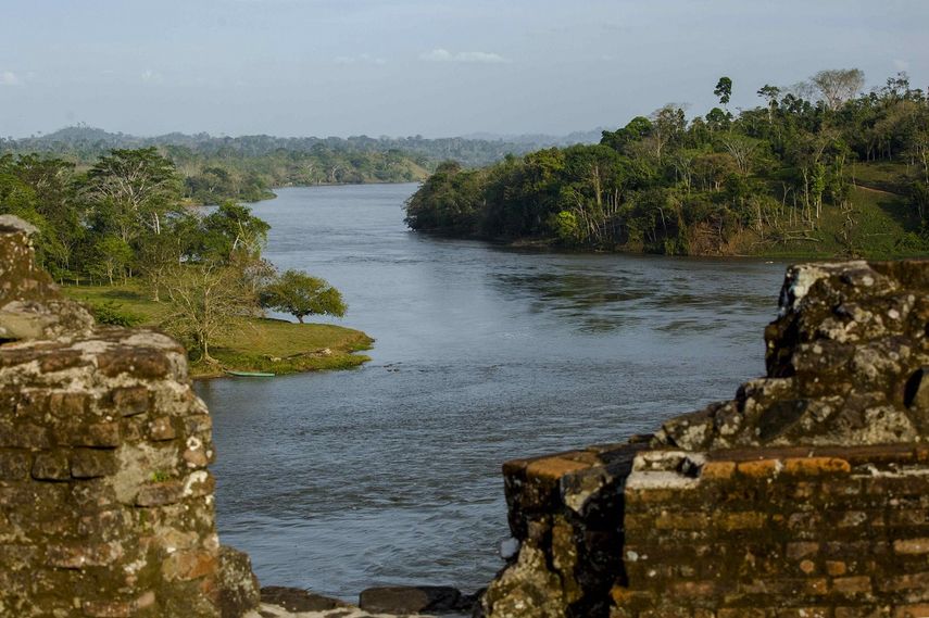 Vista del río San Juan, que da acceso a la reserva biológica Indio Maíz, en Nicaragua.