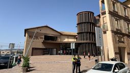 Imagen del Museo de Villena acordonado tras el robo del Tesoro.&nbsp;