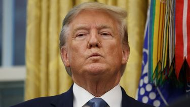 El presidente Donald Trump durante un evento en la Oficina Oval de la Casa Blanca, en Washington, el 8 de octubre de 2019.&nbsp;