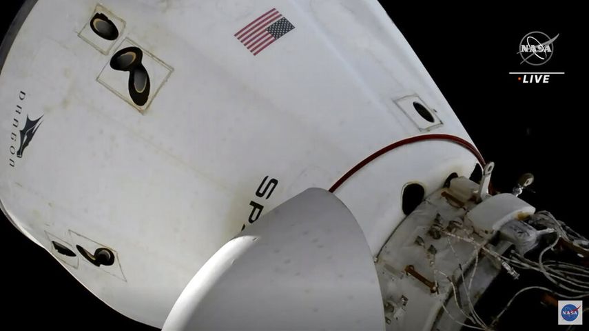 Cápsula espacial de SpaceX y la NASA con cuatro astronautas a bordo.