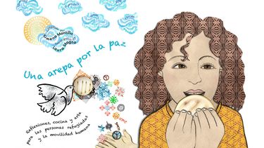 Arte, cocina y literatura se unen en Una arepa por la paz, el nuevo libro de Ximena Montilla.
