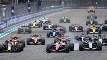 Los pilotos de Fórmula 1 en el Autódromo Internacional de Miami en Miami Gardens, &nbsp;