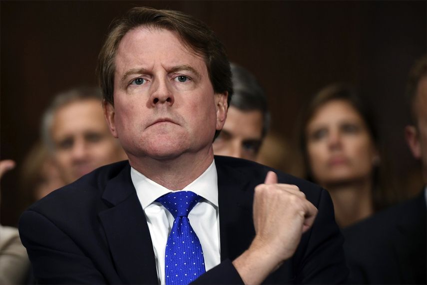 Foto tomada el 27 de septiembre del 2018 del entonces abogado de la Casa Blanca Don McGahn en un evento en el Congreso en Washington.&nbsp;