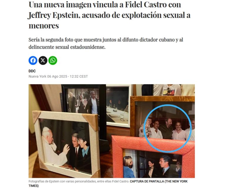 Captura de pantalla de la fotografía difundida por el diario The New York Times, replicada en Diario de Cuba. Captura de pantalla de la fotografía difundida por el diario The New York Times, replicada en Diario de Cuba.