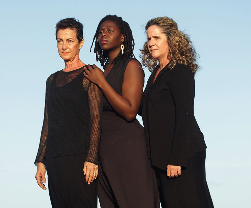 Lucía Aratanha, Inez Barlatier y Mabel Roch. (ÁNGEL SEGUNDO)