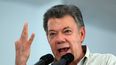Santos ofreció una rueda de prensa en la Casa de Nariño, sede del Ejecutivo, rodeado por todos los miembros de su Gobierno