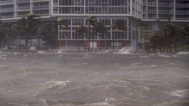 La Bahía de Biscayne se inundó gracias a los efectos del huracán Irma que llegó a Florida con categoría 4.