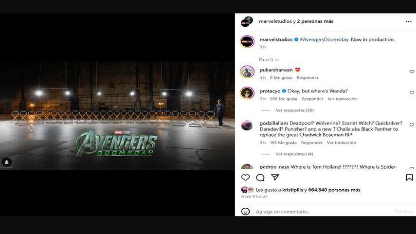 Disney devela el elenco de Avengers: Doomsday.