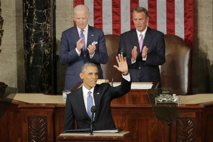 El presidente Obama durante su discurso el martes en el Capitolio. (AP)
