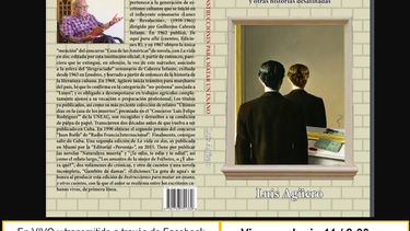 Anuncio de la presentación del nuevo libro del escritor Luis Agüero.&nbsp;