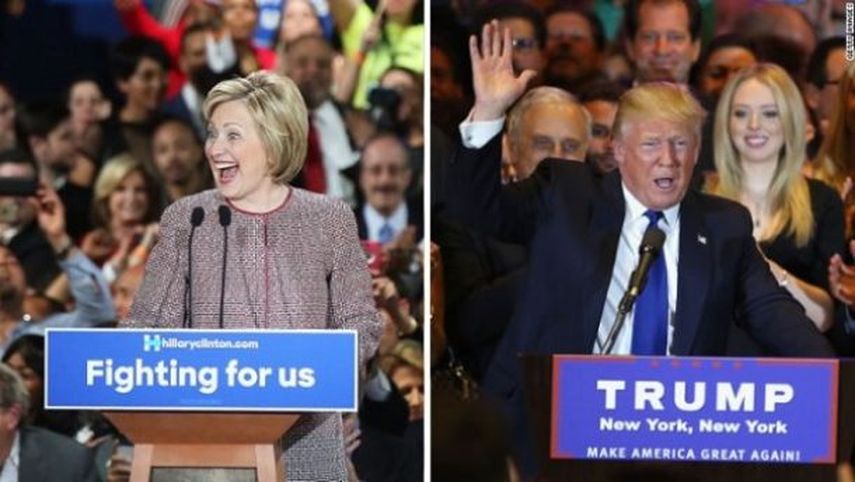 Hilary Clinton y Donald Trump celebraron sendas victorias durante las elecciones internas de cada uno de sus partidos (EFE)